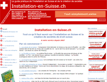 Tablet Screenshot of installation-en-suisse.ch